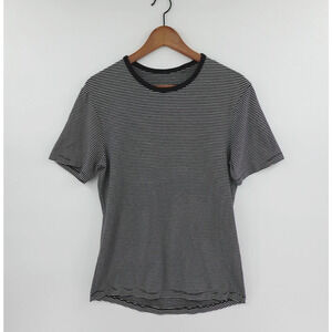 Lululemon 5 Year Basic Tee Mens XS Shirt Hyper Stripe Black/White Casual Commute